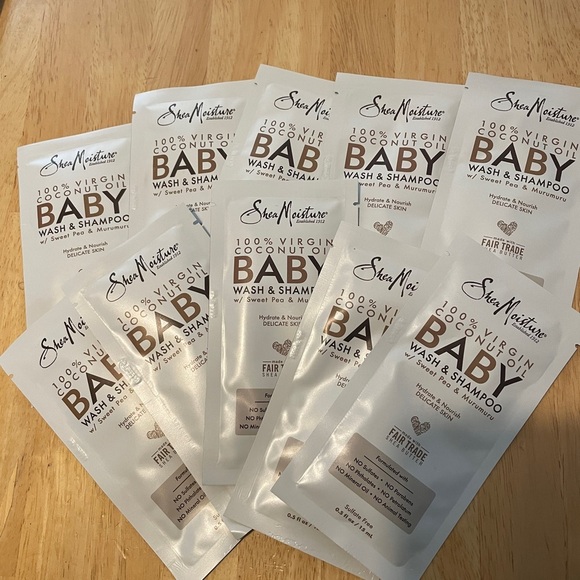 NEW 10 sample packs Shea Moisture Baby Wash & Shampoo - Picture 1 of 2
